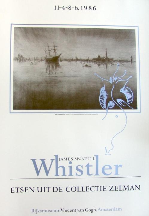 Twee posters James mc Neill Whistler voor tentoonstelling, Antiek en Kunst, Kunst | Litho's en Zeefdrukken, Ophalen