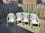 Set van 4 standaard tuinstoelen, Tuin en Terras, Ophalen, Gebruikt, Kunststof, Stapelbaar