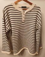 Dames gebreide trui gestreept maat L, Kleding | Dames, Truien en Vesten, Ophalen, Wit, Maat 42/44 (L), Zo goed als nieuw