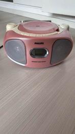 Roze Philips cd Sound machine AZ105C, Ophalen of Verzenden, Gebruikt, Radio, Met cd-speler