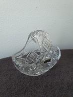 Brocant Vintage Violetta Glas/Kristallen Mandje 20x17x12 cm, Antiek en Kunst, Ophalen of Verzenden