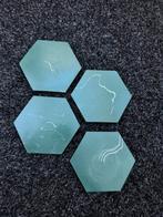 Marmeren Onderzetters groen - Zeshoek - Set van 4, Ophalen of Verzenden, Gebruikt, Glas of Kopje