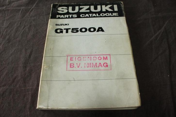 Suzuki GT500A 1975 motorcycle parts catalogue GT 500 A, Motoren, Handleidingen en Instructieboekjes, Suzuki, Ophalen of Verzenden