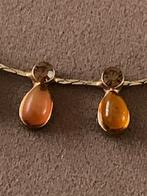 Vintage barnsteen en citrien ketting verstelbaar, Sieraden, Tassen en Uiterlijk, Antieke sieraden, Ophalen of Verzenden, Overige materialen