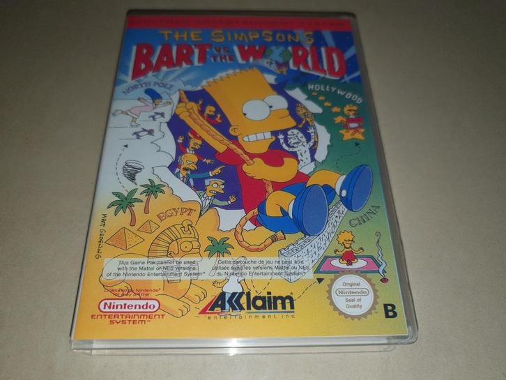 The Simpsons Bart vs The World NES Game Case, Spelcomputers en Games, Games | Nintendo NES, Zo goed als nieuw, Verzenden
