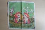 Vintage Fabeltjeskrant zakdoek met Martha en Myra Hamster, Ophalen of Verzenden, Gebruikt, Tv, Gebruiksvoorwerp