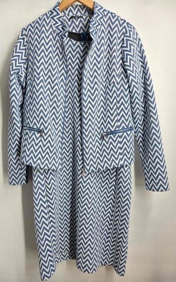 Norah Jurk & Blazer Set - Maat 44 - Blauw/Wit beschikbaar voor biedingen