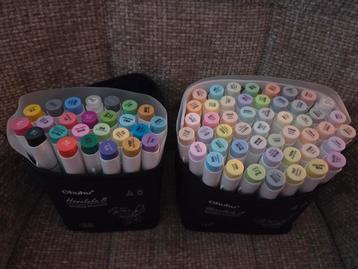 Ohuhu Alcohol Markers - 24 & 48 Kleuren - Nieuw! beschikbaar voor biedingen