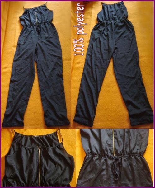 H&M zwarte jumpsuit maat M zgan, Kleding | Dames, Jumpsuits, Zo goed als nieuw, Maat 38/40 (M), Zwart, Ophalen of Verzenden