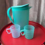 Limonadekan Tupperware met bekers, Ophalen of Verzenden, Zo goed als nieuw, Groen, Beker of Kan