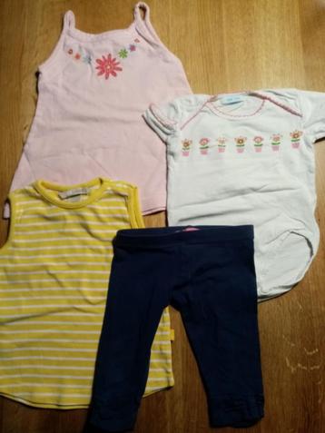 4-delig pakketje zomerkleding meisje maat 74-80 beschikbaar voor biedingen