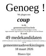 Wordt gemeenteraadslid Enschede: 30k euro/jaar voor 5u /wk, Vacatures, Goede doelen en Vrijwilligerswerk, Starter, Overige vormen