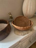 Twee bamboe oogstmanden, Gebruikt, Mand, Rond, Ophalen of Verzenden