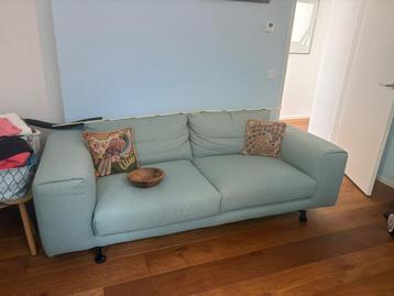 Bank blauw groen drie zits
