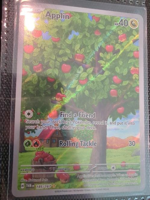 Applin IR, Hobby en Vrije tijd, Verzamelkaartspellen | Pokémon, Zo goed als nieuw, Losse kaart, Foil, Ophalen of Verzenden