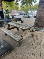 Houten Picknicktafel, Tuin en Terras, Picknicktafels, Ophalen of Verzenden, Gebruikt, Rechthoekig, Hout