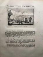 038 / Egmond op de Hoef van achteren Kopergravure 1725, Antiek en Kunst, Ophalen of Verzenden