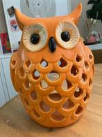 Zeer decoratieve oranje vintage keramische uil van Formano, Overige materialen, 25 tot 50 cm, Ophalen of Verzenden, Zo goed als nieuw