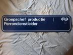 NS kunststof bird " Groepschef- perrondienstleider", Ophalen of Verzenden, Trein, Overige typen