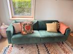 Groene fluwelen 3.5 zits bank Lev Interieurs trend, Ophalen, Gebruikt, 75 tot 100 cm, Vierpersoons of meer