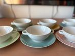 Retro Mosa Maastricht Soepkommen met Schotels, Huis en Inrichting, Keuken | Servies, Ophalen, Gebruikt, Overige stijlen, Kop(pen) en/of Schotel(s)