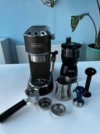 Delonghi Dedica barista set incl. bonenmaler, Ophalen, Gebruikt, Espresso apparaat, Koffiebonen