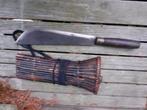 Antiek Laos Kapmes met Riethouder - Perfecte Staat, Verzamelen, Militaria | Algemeen, Ophalen of Verzenden, Overige soorten, Mes of Dolk
