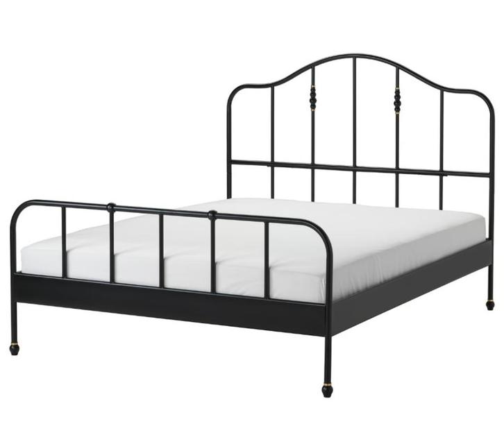 IKEA SAGSTUA bedframe, 160x200, zwart, Huis en Inrichting, Slaapkamer | Bedden, Zo goed als nieuw, Tweepersoons, 160 cm, 200 cm