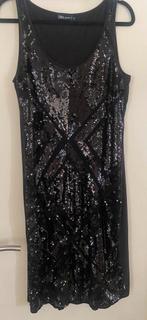 Feestelijk Didi jurkje met pailletten & gratis oorbellen, Zwart, Maat 42/44 (L), Didi, Ophalen of Verzenden