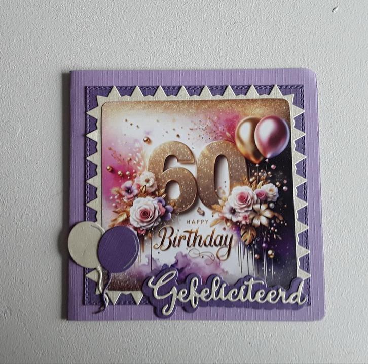Wenskaarten gefeliciteerd, Hobby en Vrije tijd, Kaarten | Zelfgemaakt, Gebruikt, Man of Vrouw, Ophalen of Verzenden