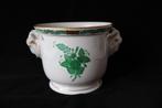 Vintage Herend Apponyi groen bloempot c 1960, Antiek en Kunst, Ophalen of Verzenden