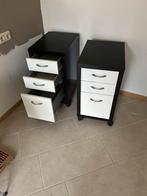 2 stuks verrijdbare ladekast, Ophalen, Zo goed als nieuw, 3 of 4 laden, Minder dan 100 cm