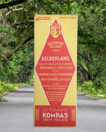 Sleeswijk’s kaart van Gelderland. Uitgave Kompas. beschikbaar voor biedingen