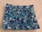 Glas art design mooie schaal in blauw tinten, Huis en Inrichting, Woonaccessoires | Schalen en Manden, Ophalen of Verzenden, Zo goed als nieuw