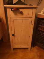 2 Houten Nachtkastjes, Ophalen, Gebruikt, Minder dan 45 cm, 55 tot 70 cm
