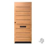 Eiken voordeur buitendeur Gerlos met horizontale lijnen, Doe-het-zelf en Verbouw, Deuren en Horren, Niet ingevuld, 80 tot 100 cm