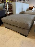 Hocker voetenbank pouff stof grijs nieuw afgeprijsd, Ophalen, 125 cm of meer, Nieuw, Stof