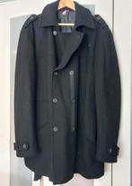 Stoere double breasted coat zwart, Ophalen of Verzenden, Nieuw, Maat 56/58 (XL), Zwart