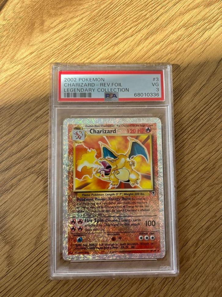 Charizard [Reverse Holo] #3 - Pokemon Legendary Collection, Hobby en Vrije tijd, Verzamelkaartspellen | Pokémon, Gebruikt, Losse kaart