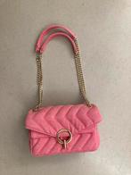 Tas Sandro roze met goud, Sieraden, Tassen en Uiterlijk, Tassen | Damestassen, Verzenden, Zo goed als nieuw, Roze, Avondtasje