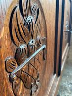 Vintage houten commode met terra marmeren blad, Huis en Inrichting, Ophalen, Gebruikt