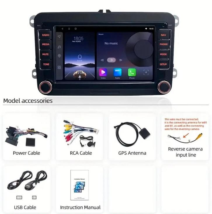 Android Autoradio met CarPlay & Android Auto - Nieuw, Auto diversen, Autoradio's, Nieuw, Ophalen of Verzenden