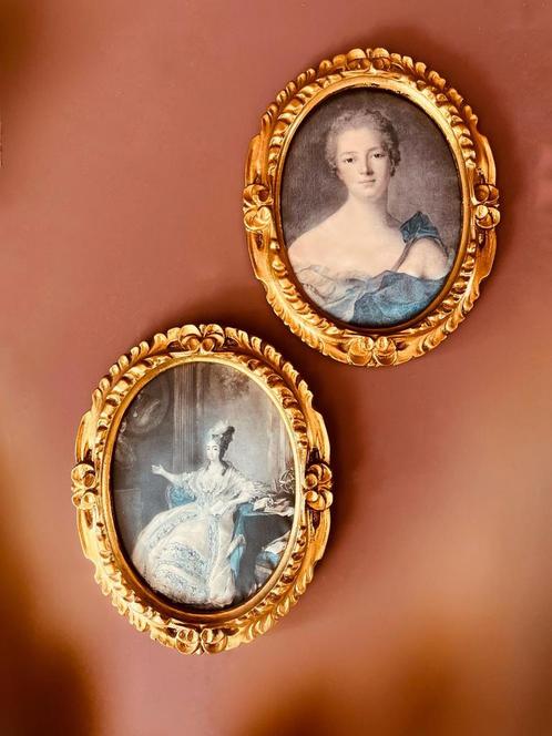 SIERLIJKE GOUDEN LIJSTEN MET AFBEELDING (prijs per stuk), Antiek en Kunst, Antiek | Woonaccessoires, Ophalen of Verzenden