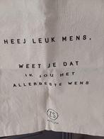 NIEUW: ZUSSS Katoenen Tasje 'Heej leuk mens', Ophalen of Verzenden, Nieuw, Overige kleuren, Overige merken