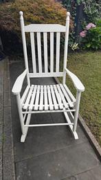 Witte Schommelstoel - Gebruikt, Goede Staat, Huis en Inrichting, Stoelen, Ophalen, Gebruikt, Wit, Eén
