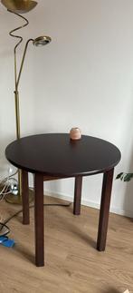 Massief grenen houten tafel walnoten kleur, Ophalen, Zo goed als nieuw