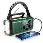 Groene noodradio, 10.000mAh, meerdere oplaadmogelijkheden, Ophalen of Verzenden, Nieuw, Radio