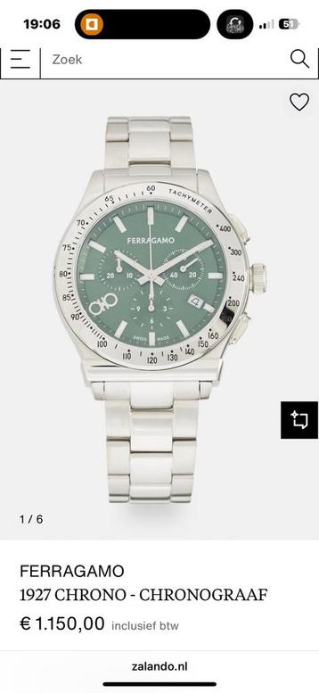 Salvatore Ferragamo 1927 Chronograph horloge beschikbaar voor biedingen