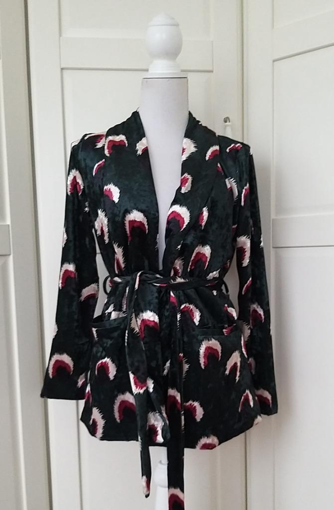 Maraislise groen fluwelen colbert blazer jasje, maat S/M, Kleding | Dames, Jasjes, Kostuums en Pakken, Gedragen, Jasje, Maat 38/40 (M)