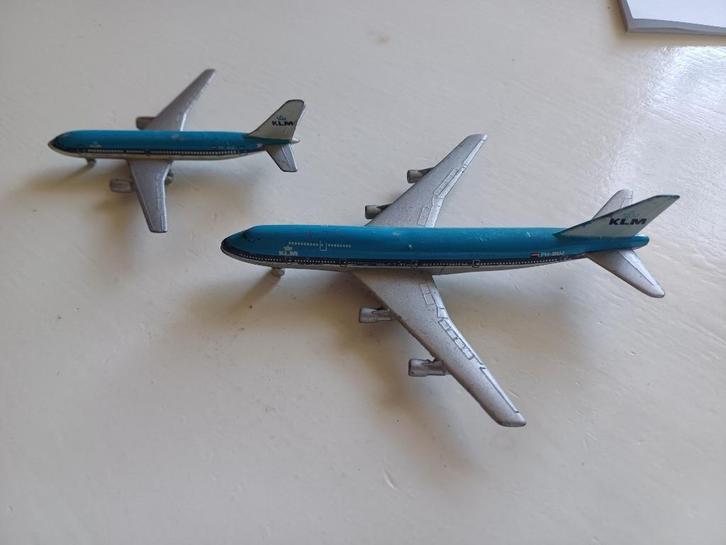 2x schuco airbus 747 335 793 KLM / 335 795 KLM, Verzamelen, Luchtvaart en Vliegtuigspotten, Gebruikt, Schaalmodel, Ophalen of Verzenden